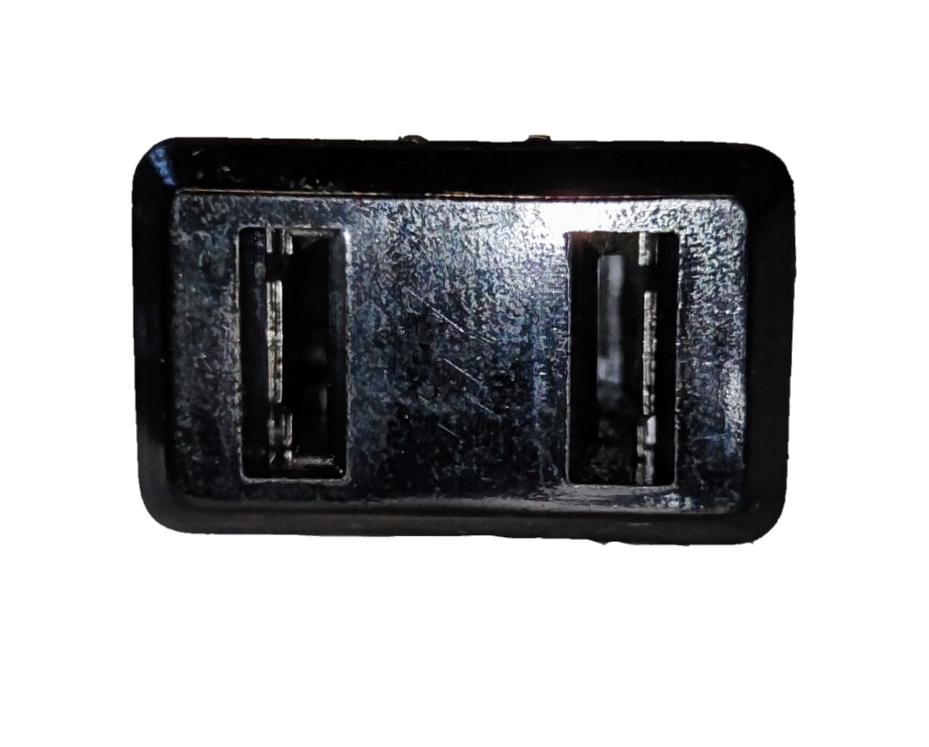 Transformer Outlet Flat Pin 15A 125V adapter with two flat pin sockets for power connection