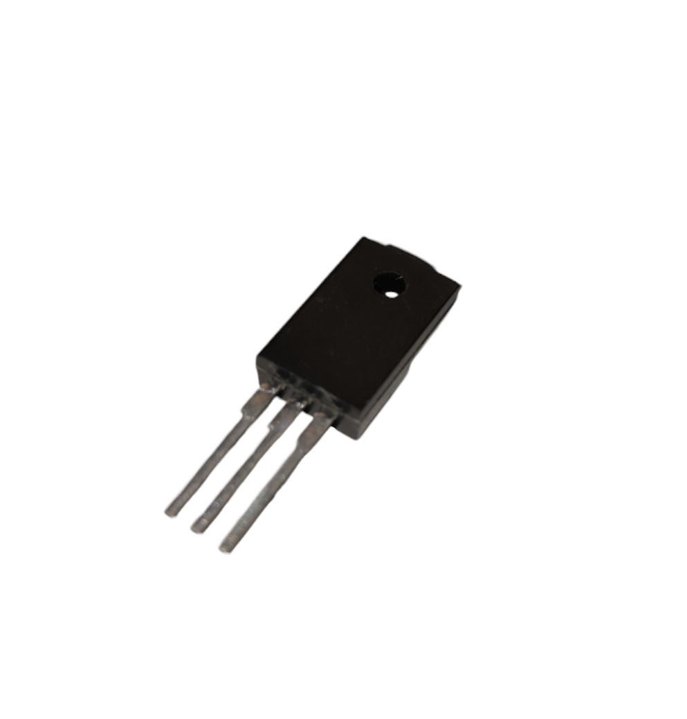 Single black transistor with three metal legs representing Transistor Different Kinds from China