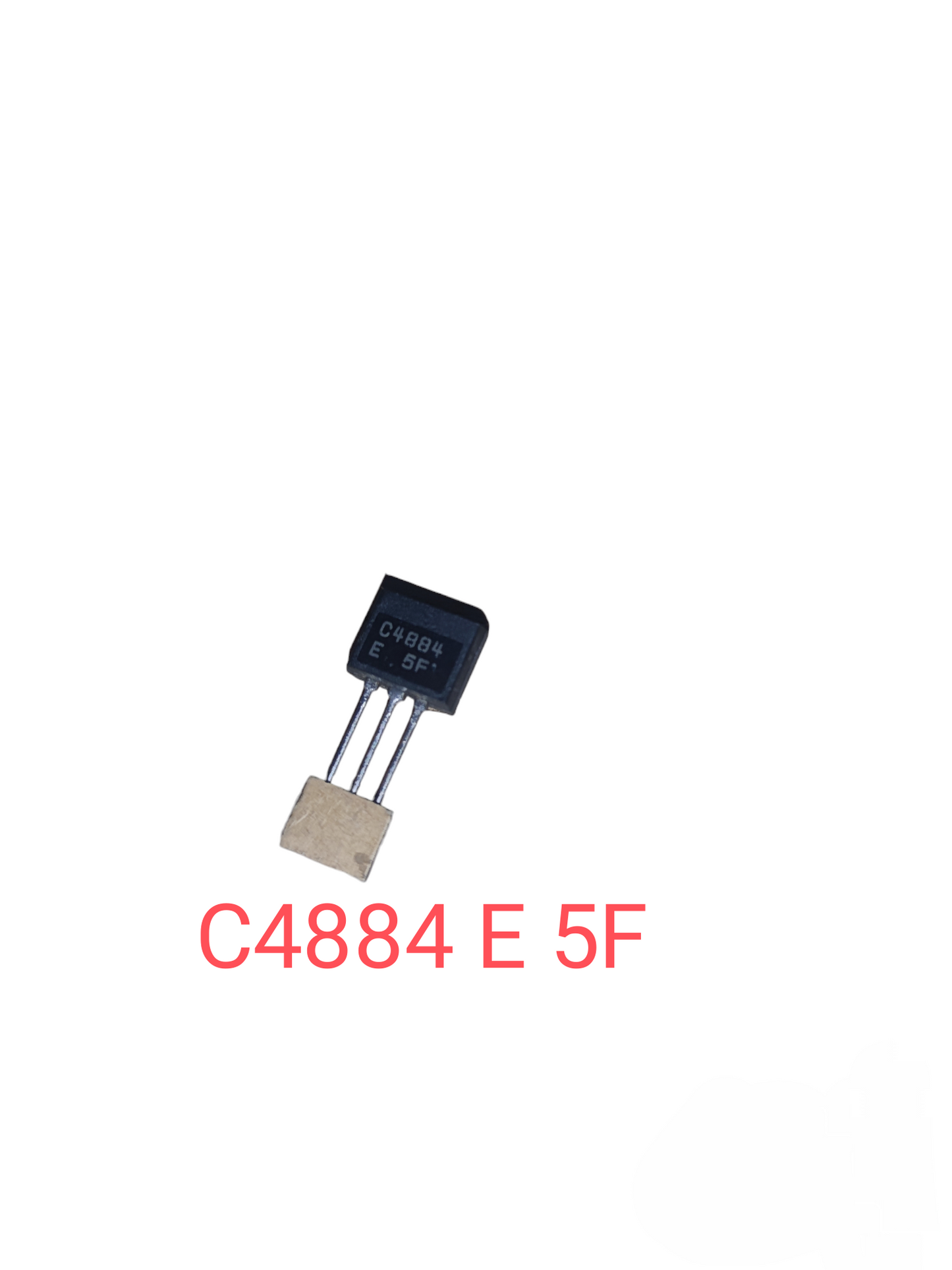 Single black small transistor from Transistors Different Kind Classic Series with three metal legs for electronic circuits