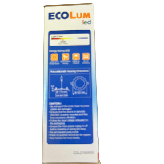 Ecolum 6W LED Round Recessed Slim Downlight 220V Warm White 120mm