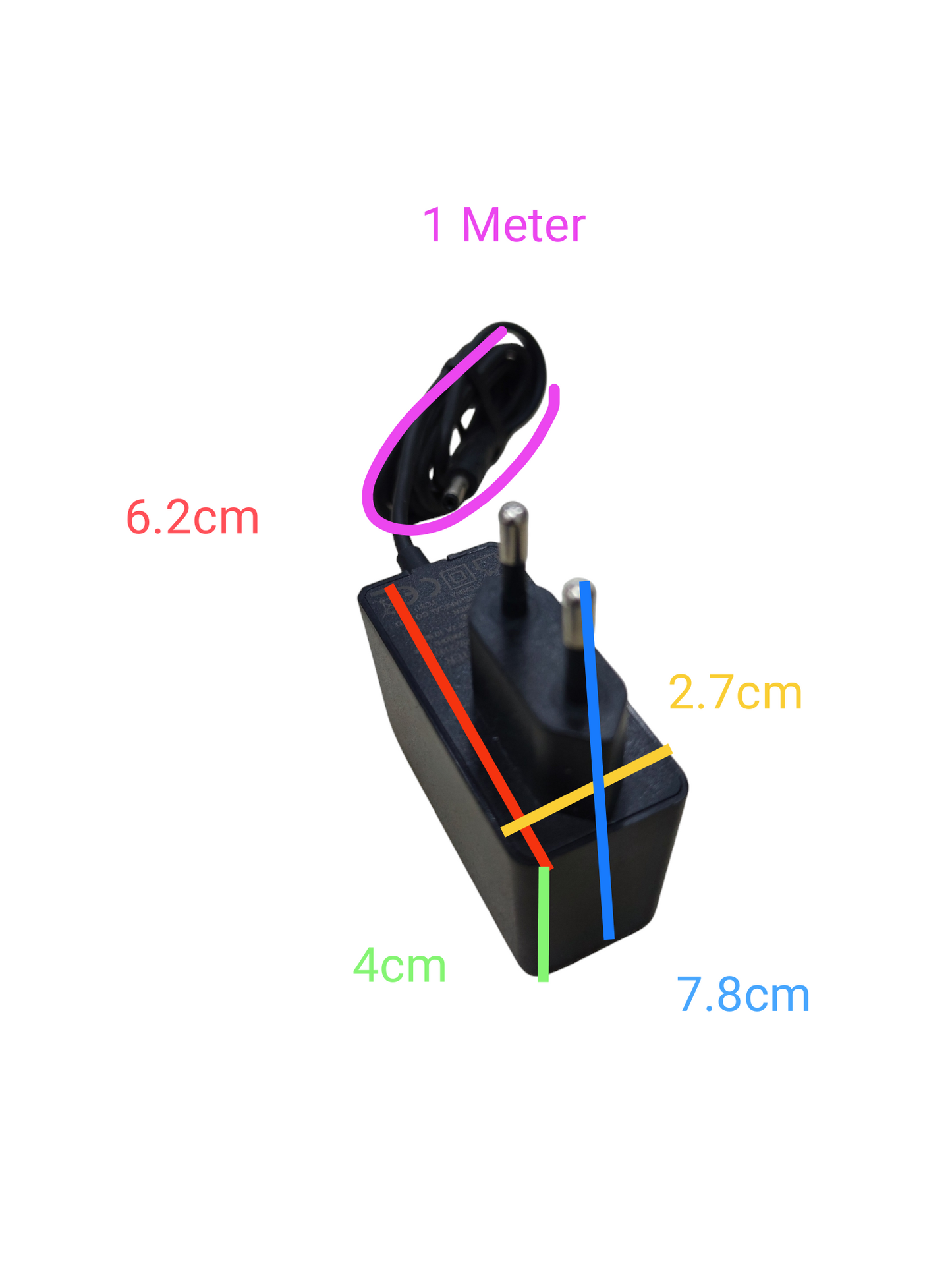 Type G to Type F adapter for Europe black power adaptor and charger with 1 meter cable from China