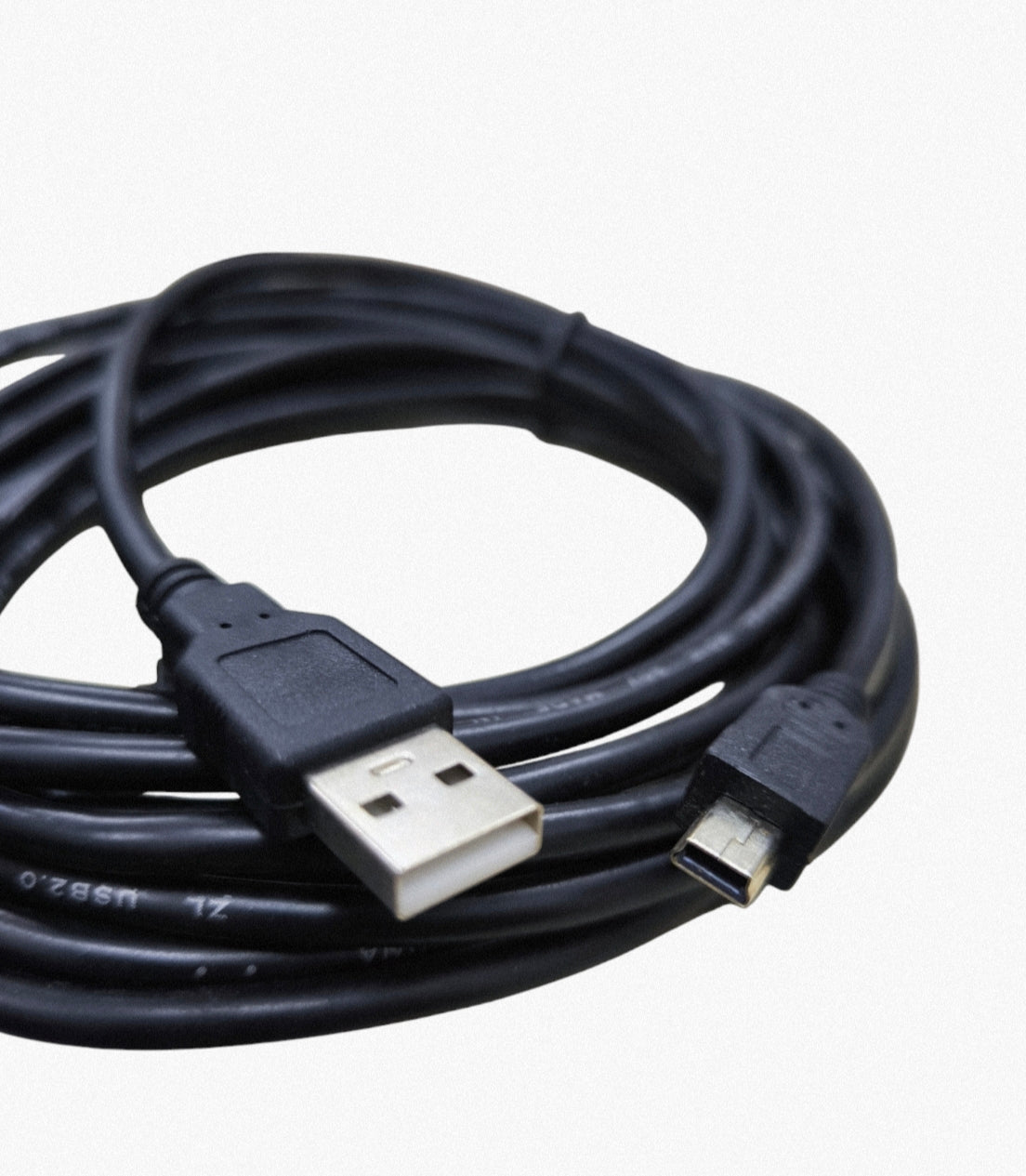 Black USB cable charger with Type G to Type F adapter for Europe compatible power plug