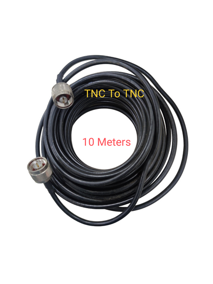 Type G to Type F adapter for Europe is not shown in this image of a 10-meter TNC to TNC cable