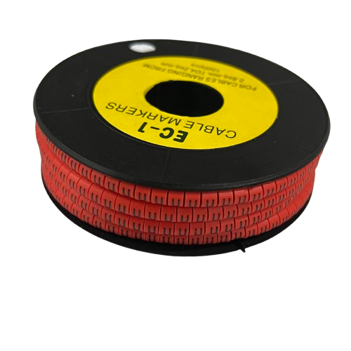 Grippes U Marker Red 2.6mm to 4.2mm 1000pcs cable markers spool for cable management