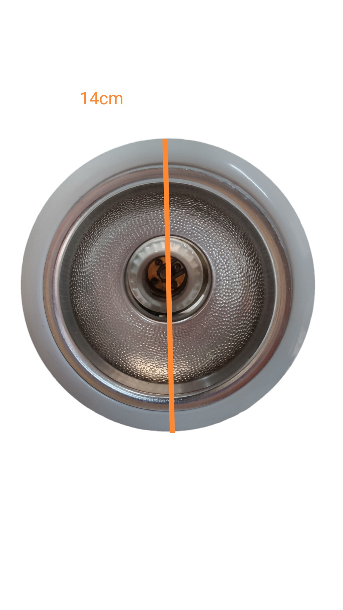 Local 4 inch cut out downlight for ceiling recessed round silver reflector with textured inner cone and bulb