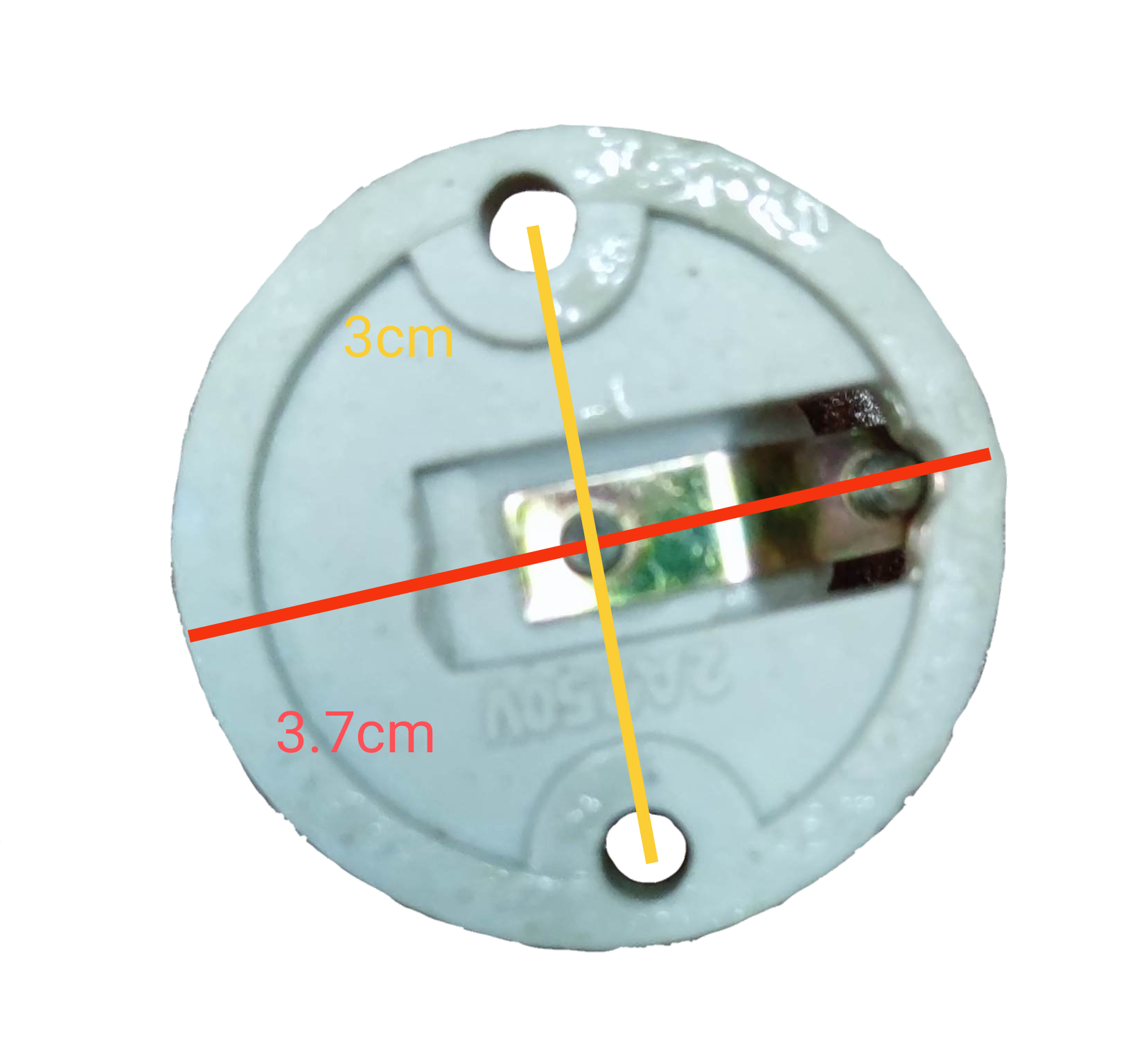E14 porcelain socket receptacle white round lamp holder with two screw holes and metal contact for lighting fixtures