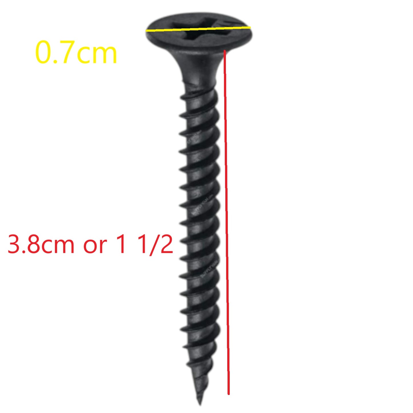 China black drywall screw close up with 3.8 cm length and 0.7 cm head Wood Gypsum Screw for Wood