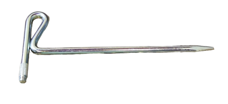 Metal grounding rod accessory for Digital Earth Leakage Tester used in electrical testing