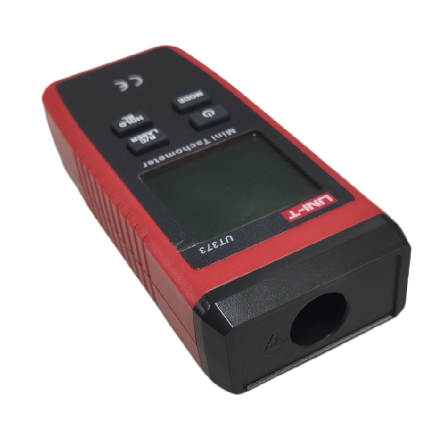 UNI-T Mini Non Contact Tachometer UT373 handheld scanner and tester with digital display and control buttons