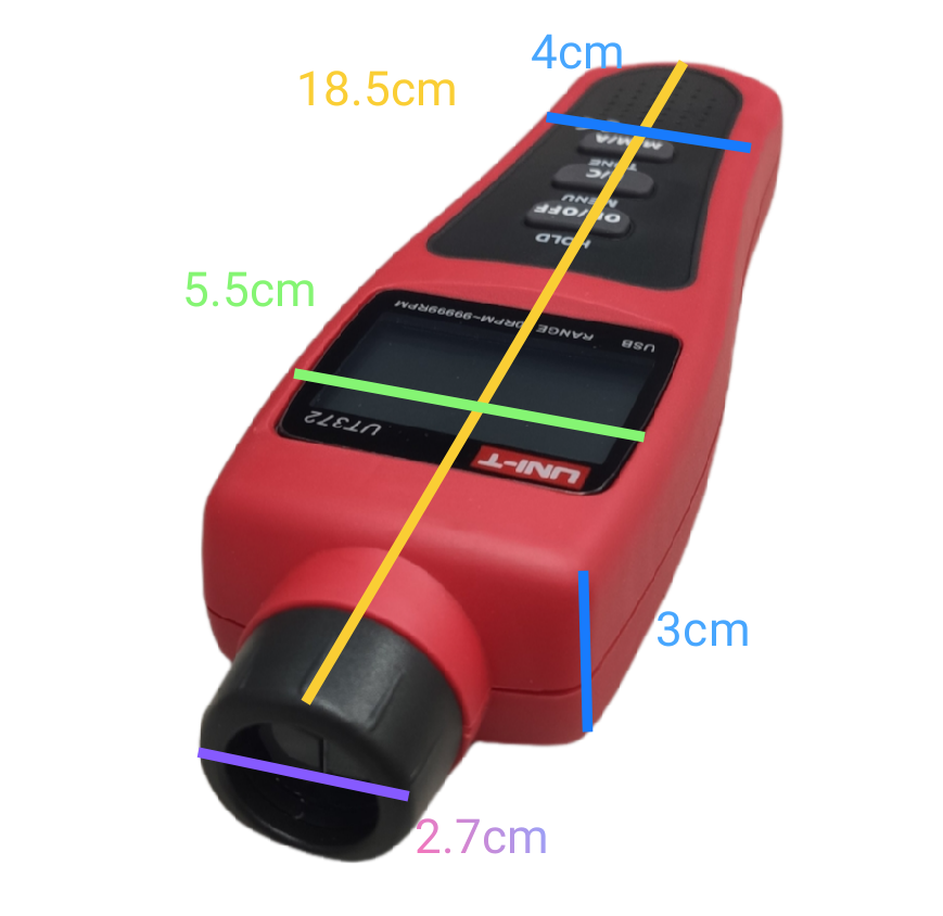 UNI-T Non Contact Tachometer UT372 handheld digital device for measuring rotational speed