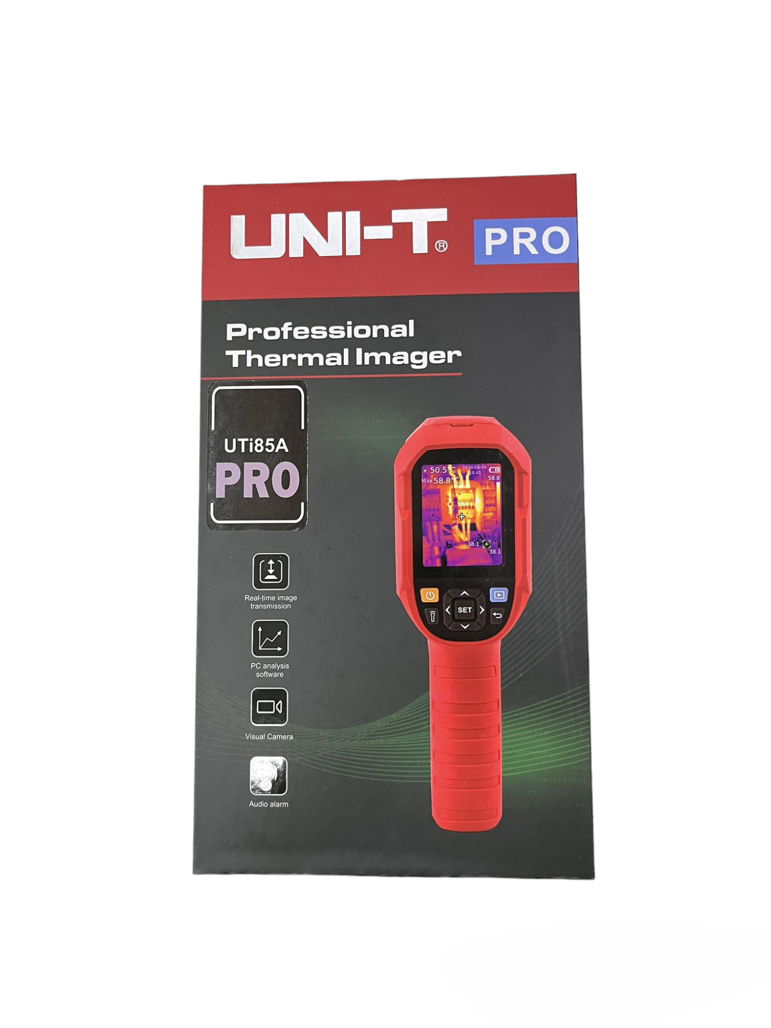UNI-T Professional Thermal Imager UTi85A handheld scanner with red casing and thermal display