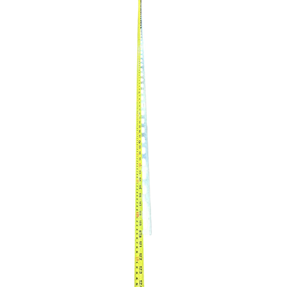Unistrut Channel Half Sloted 41mm metal slotted cable management channel with measuring tape showing length