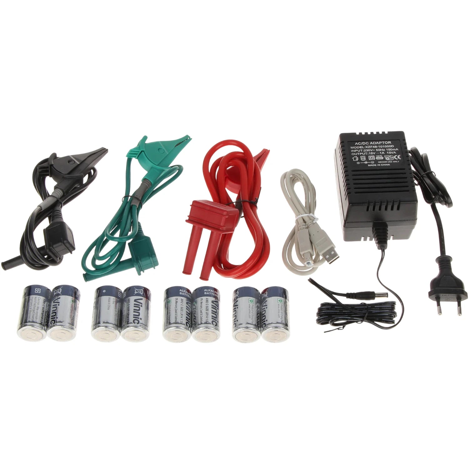 UNI-T UT513A insulation tester 500V to 5000V with accessories including cables and batteries