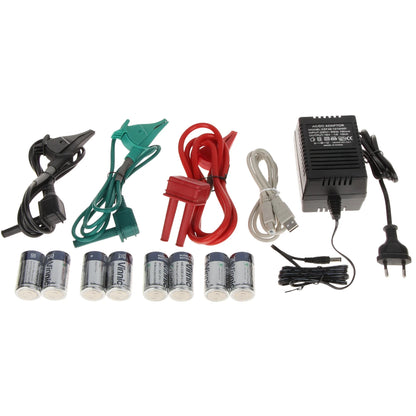 UNI-T UT513A insulation tester 500V to 5000V with accessories including cables and batteries