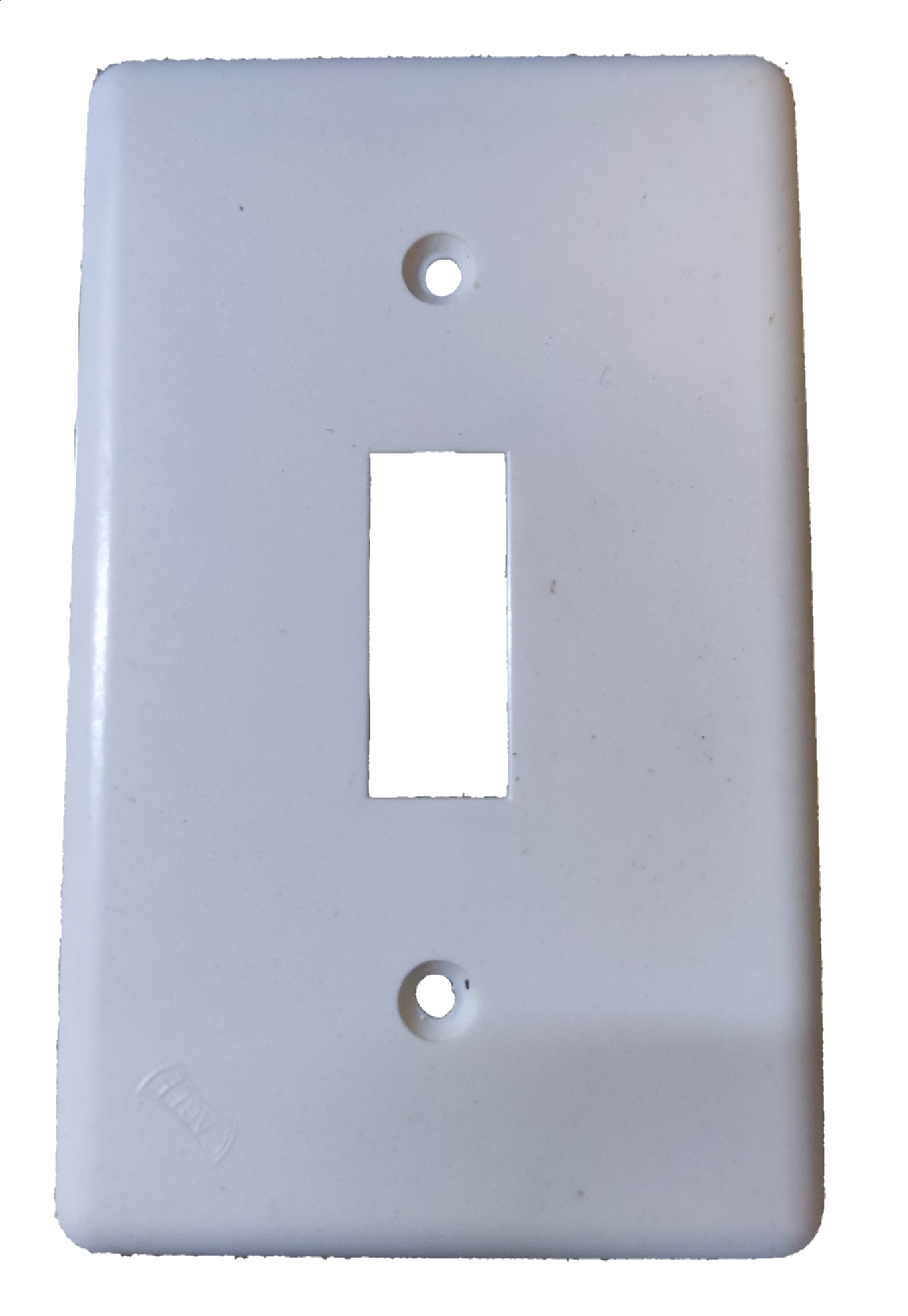Eagle 1 Gang Device Plate Cover Vertical white single toggle switch plate with two screw holes