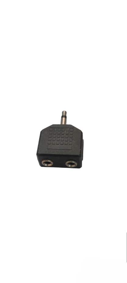 Black 3.5mm mono plug to dual jack adapter for microphone accessories from China