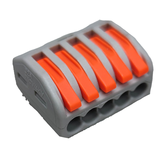 32A 250V electrical connector gray and orange lever wire connector for safe electrical wiring