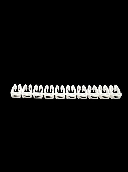 Grippes white adhesive cable clips and alphabet cable markers 260pcs for organizing wires and cords