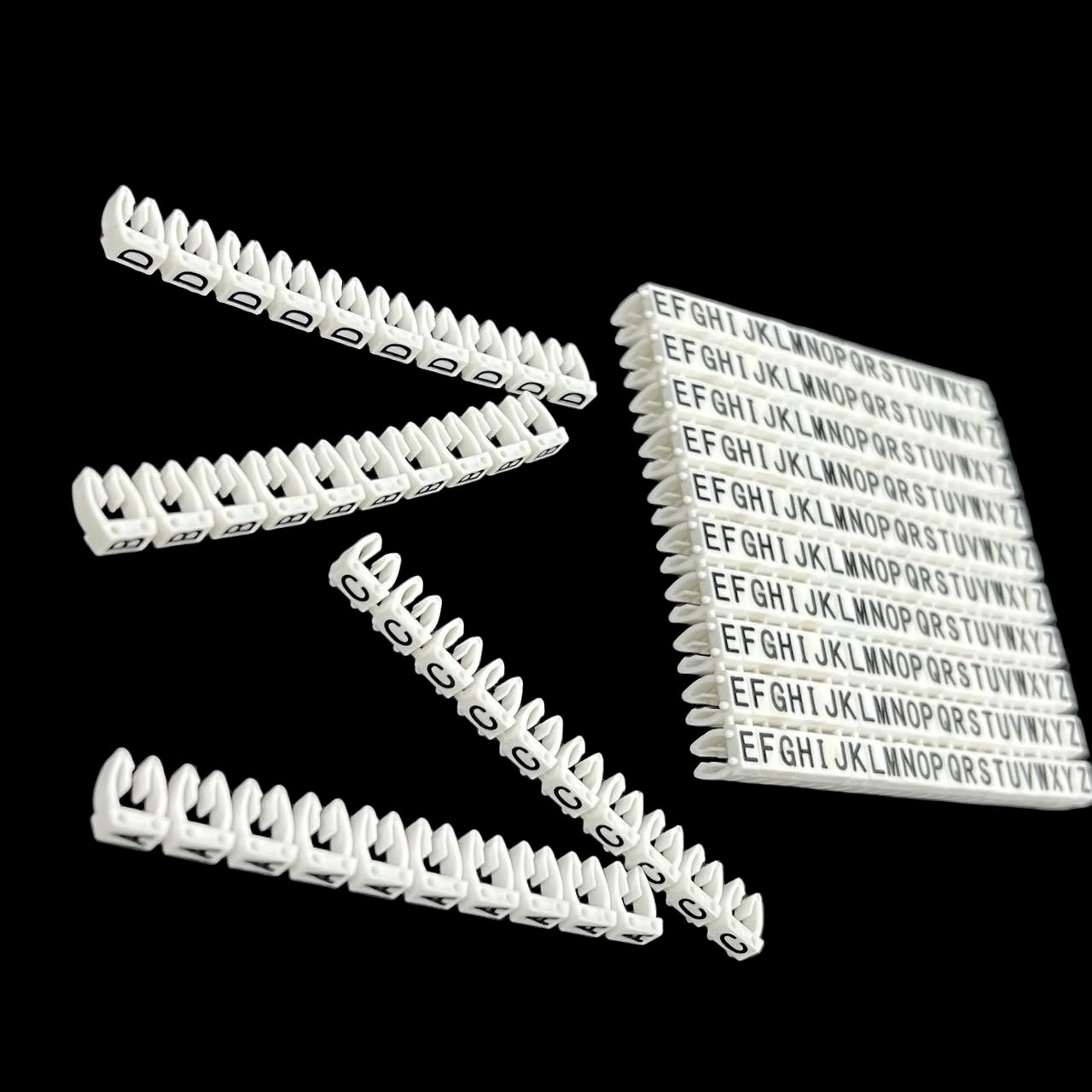 Grippes white alphabet cable markers 260pcs for cable management labeling wires letters A to Z