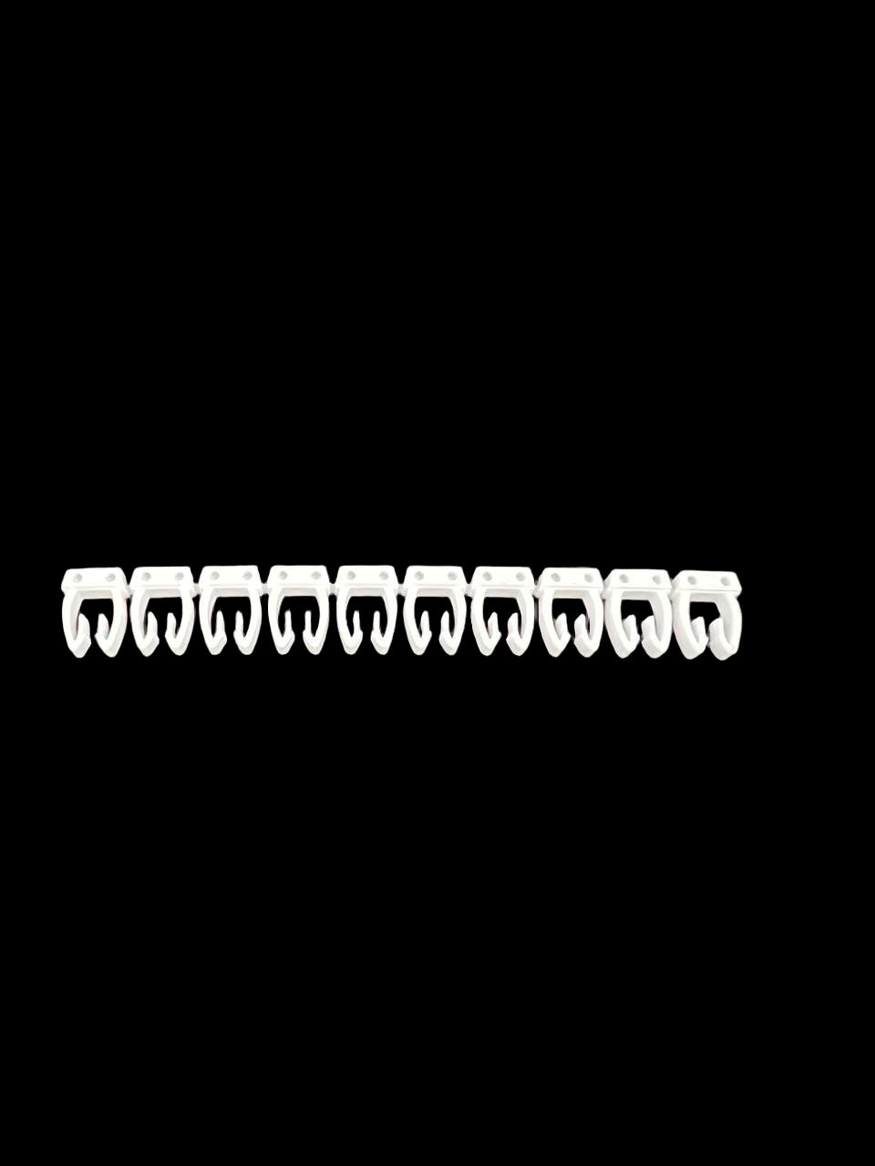 Grippes alphabet cable markers 260pcs white plastic cable ID clips in a row for organized wiring
