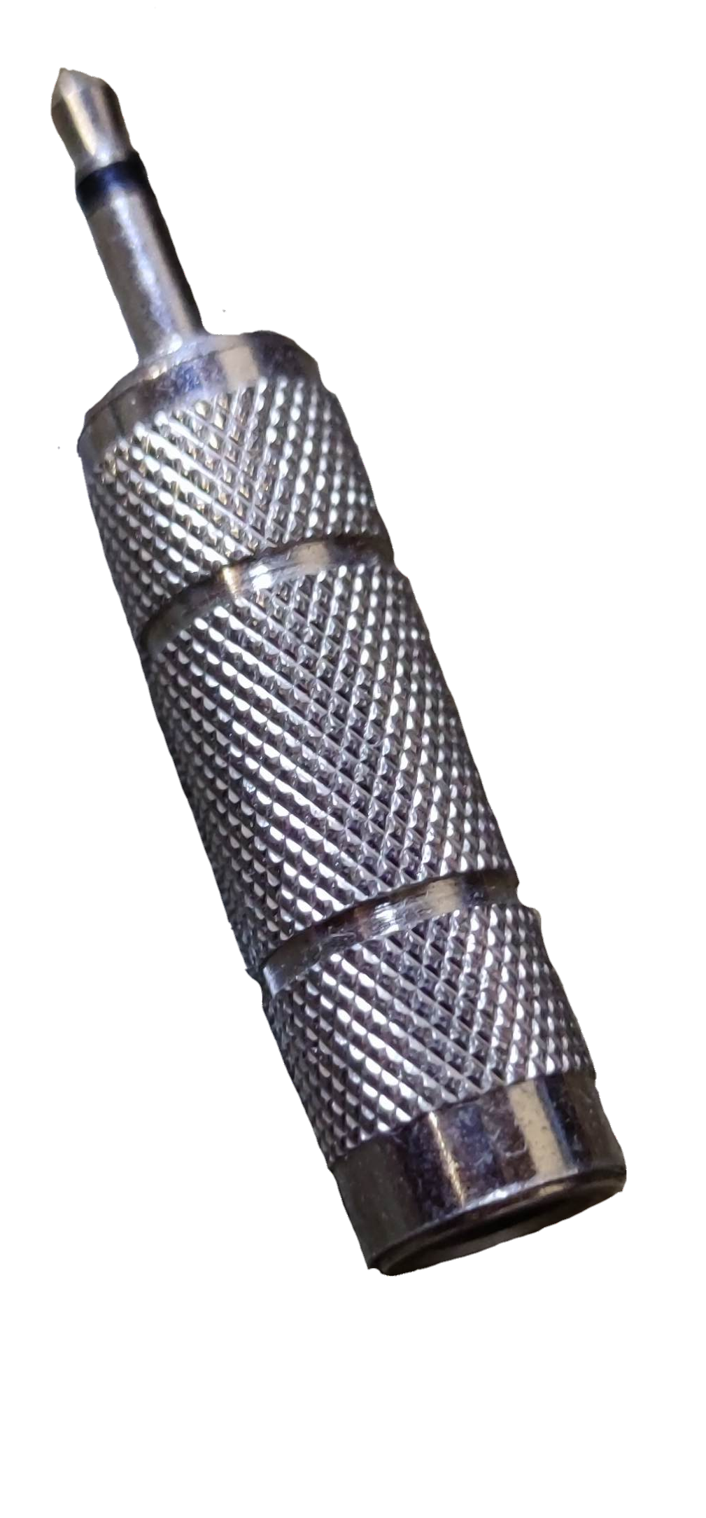 Metallic knurled audio adapter PL-55 Female to 3.5mm Male from China compact durable plug for headphones and audio devices