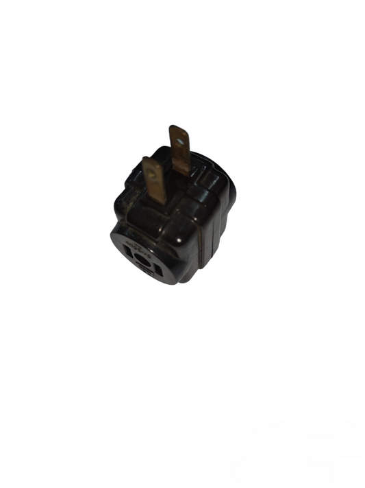 Kopez black universal electrical socket adapter with dual metal prongs for power points and plugs