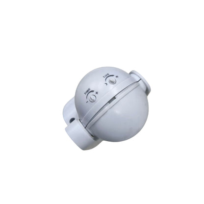 White spherical PIR Motion Sensor 5A 220V with adjustable time and lux knobs for wall or ceiling mounting