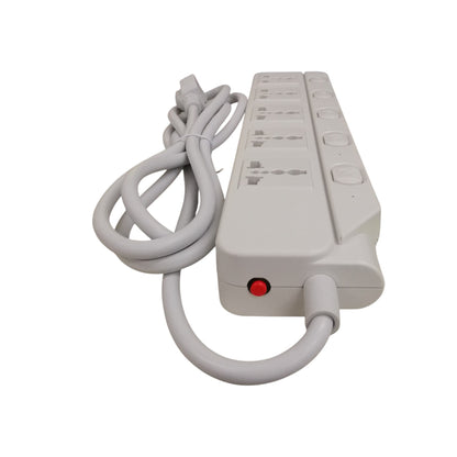 Omni universal power strip 6 feet 5 socket with individual switches and red power button