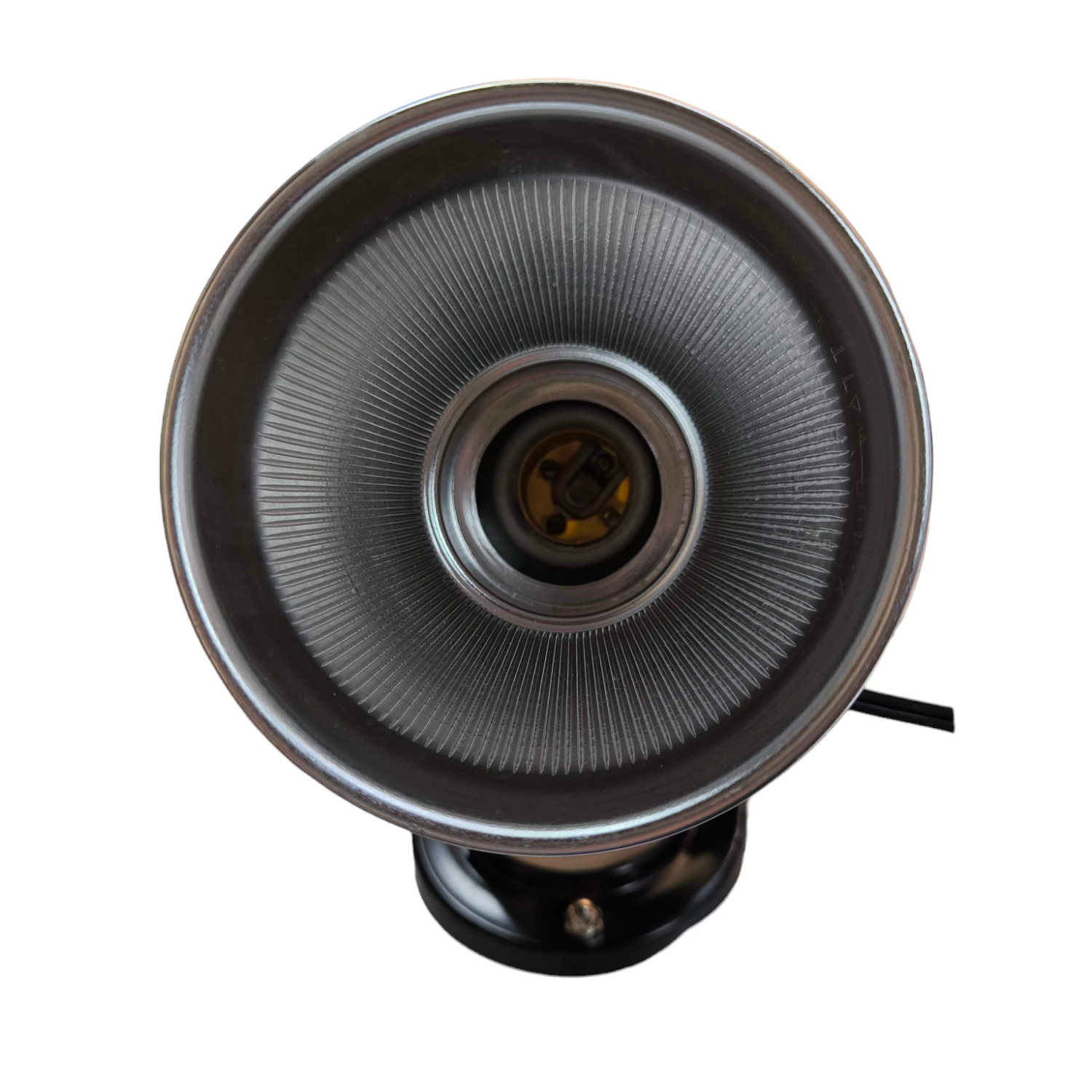 Spot Light Holder with Reflector E27 metal reflector lamp holder with E27 socket and black base