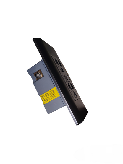 Royu GFCI Duplex Universal Outlet 20A 220V with black faceplate for enhanced safety and power control