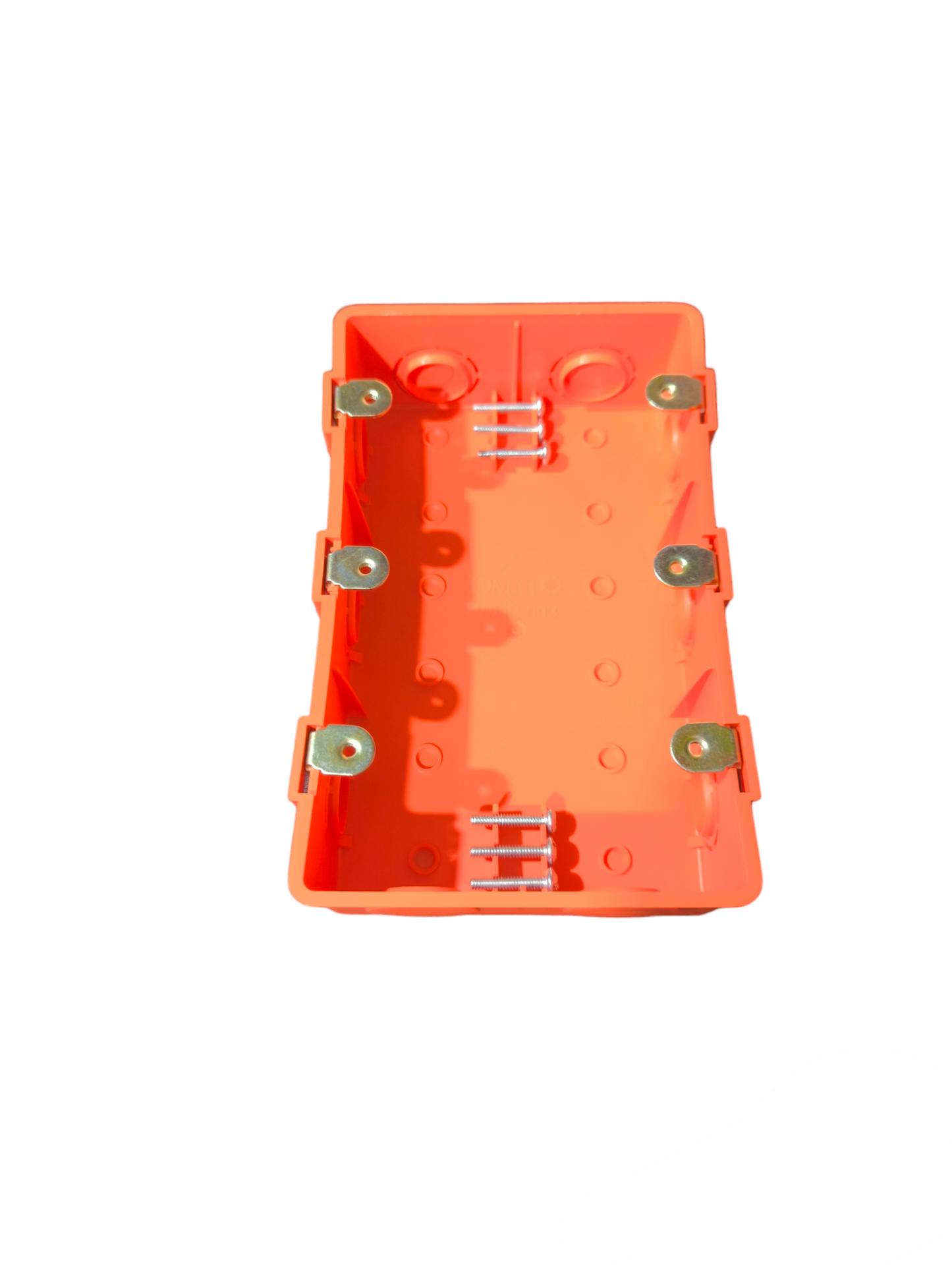 Omni Utility Box for 9 Gang Wiring Devices in bright orange for electrical circuitry and parts