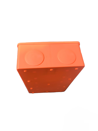 Omni orange Utility Box for 9 Gang Wiring Devices with sealed cover for electrical wiring