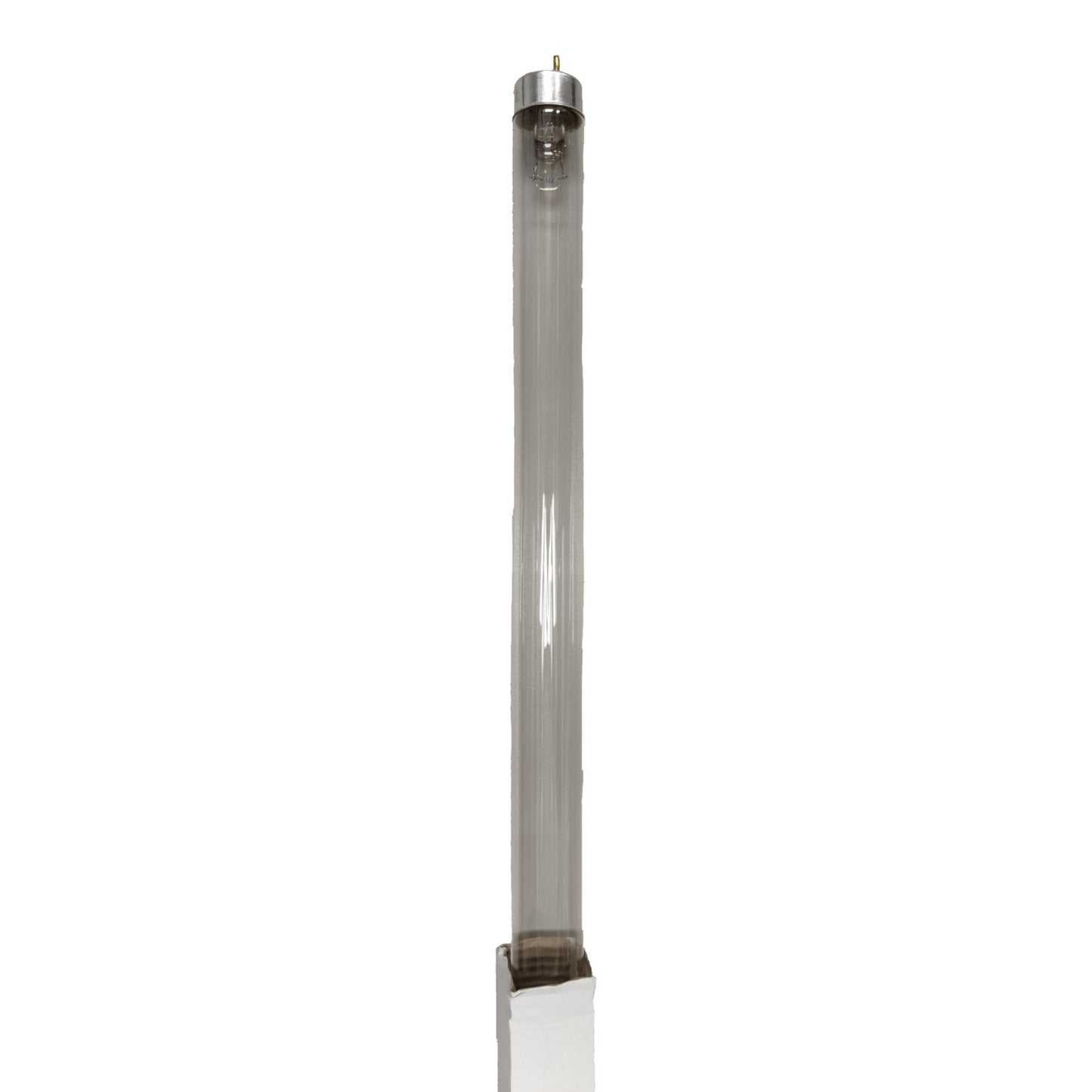 Tubular light bulb on a white background