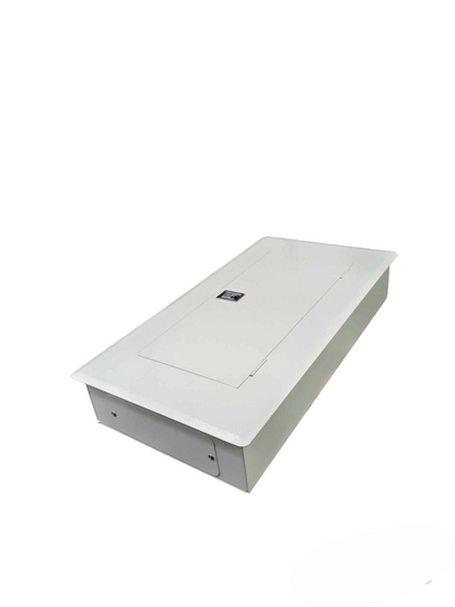 Himel & Koten 100A 3 phase panel board electrical circuitry component in white metal enclosure