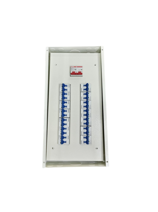 14 Branches 2Pole Miniature electrical circuit breaker panel with blue switches from Panasonic Himel and Koten