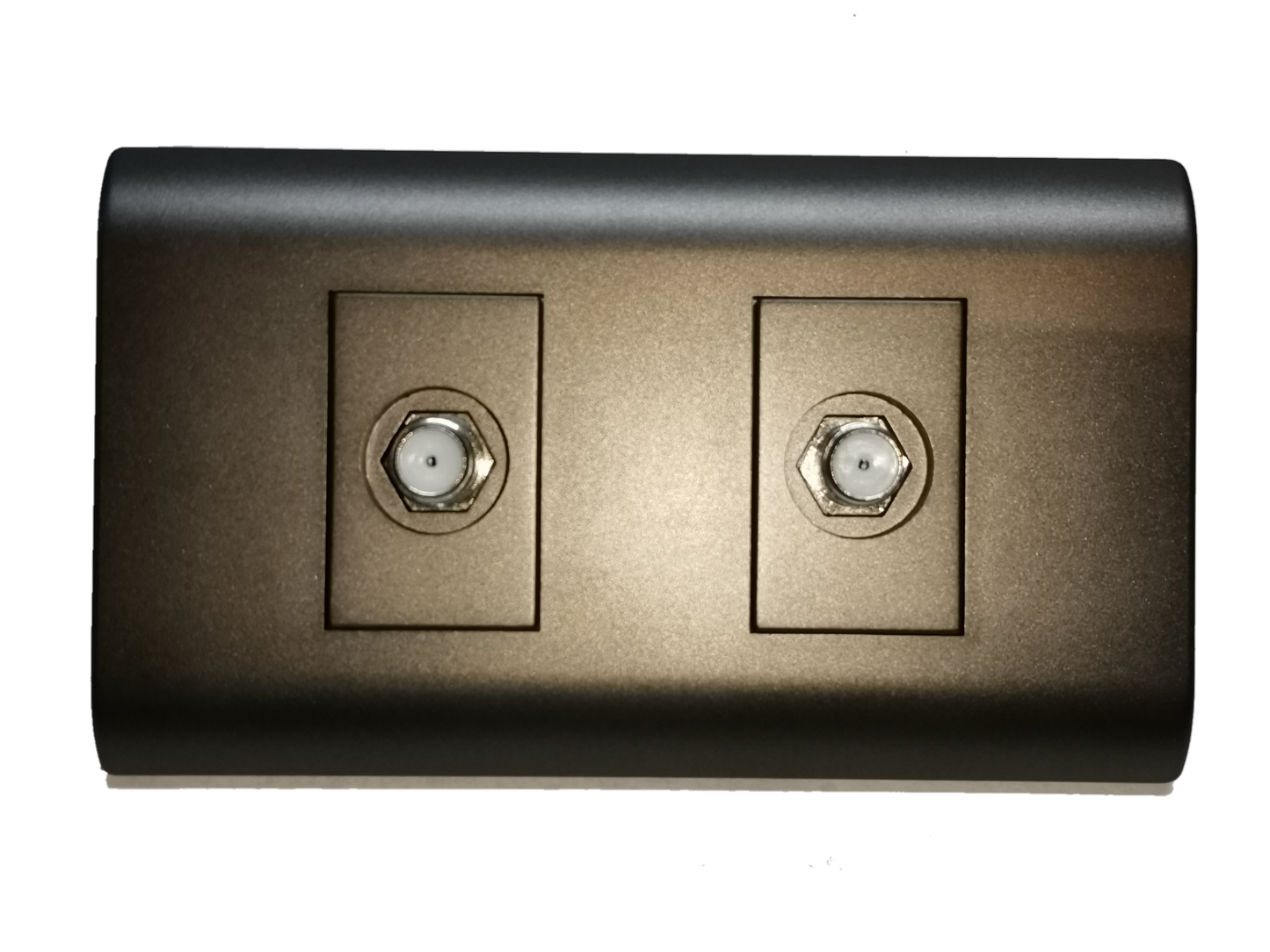 Electx Electrical Supply 2 gang cable TV outlet with dual ports for home entertainment setup