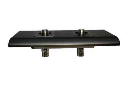 Electx Electrical Supply 2 gang cable TV outlet with dual coaxial connectors in black