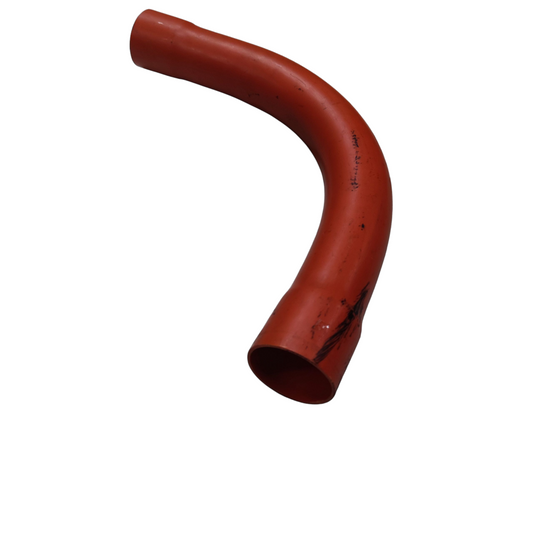 Atlanta 2 Inches PVC Conduit Elbow orange curved conduit piece with smooth finish and open ends for wiring