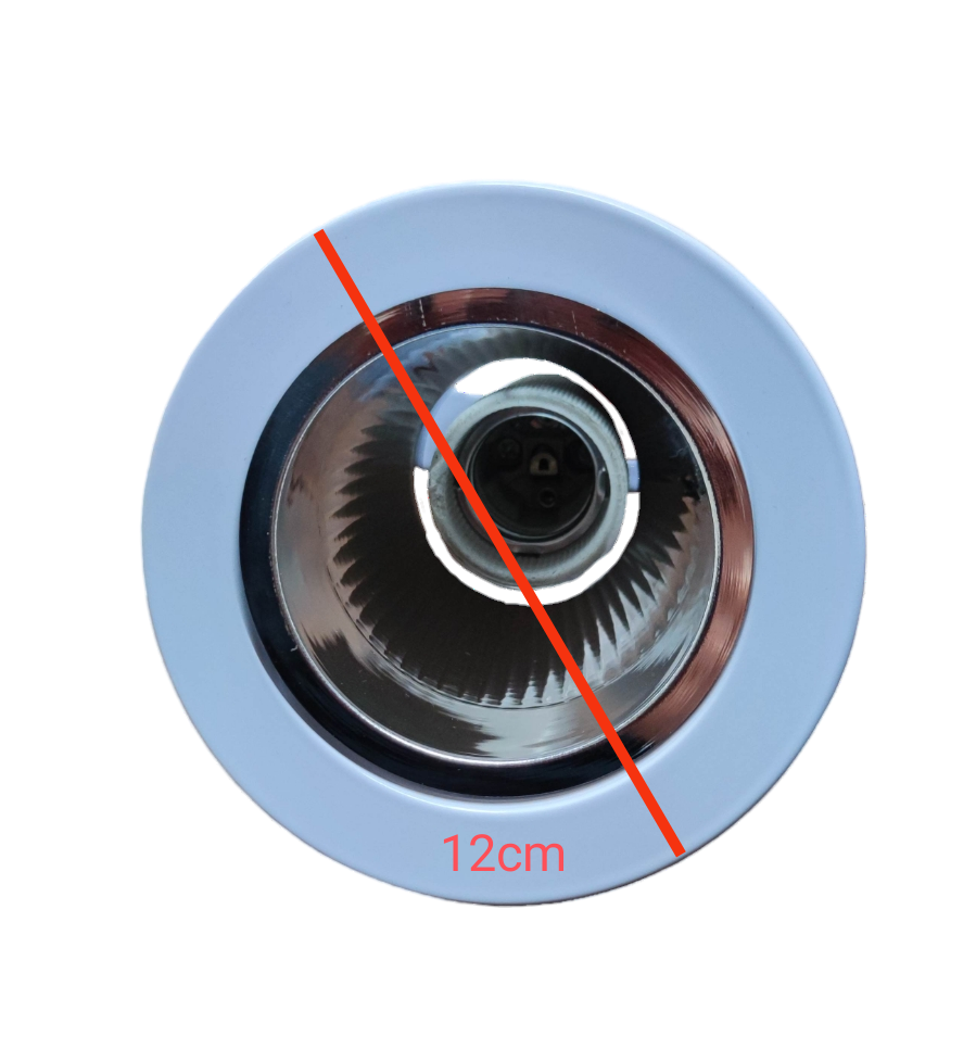 Biglite 3 inch downlight fixture E27 white ceiling light with reflective interior and 12cm diameter