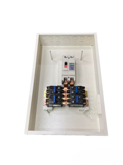 Koten Taiyou electrical panel with 4 Branches 2 Pole Bolt on circuit breakers inside white enclosure