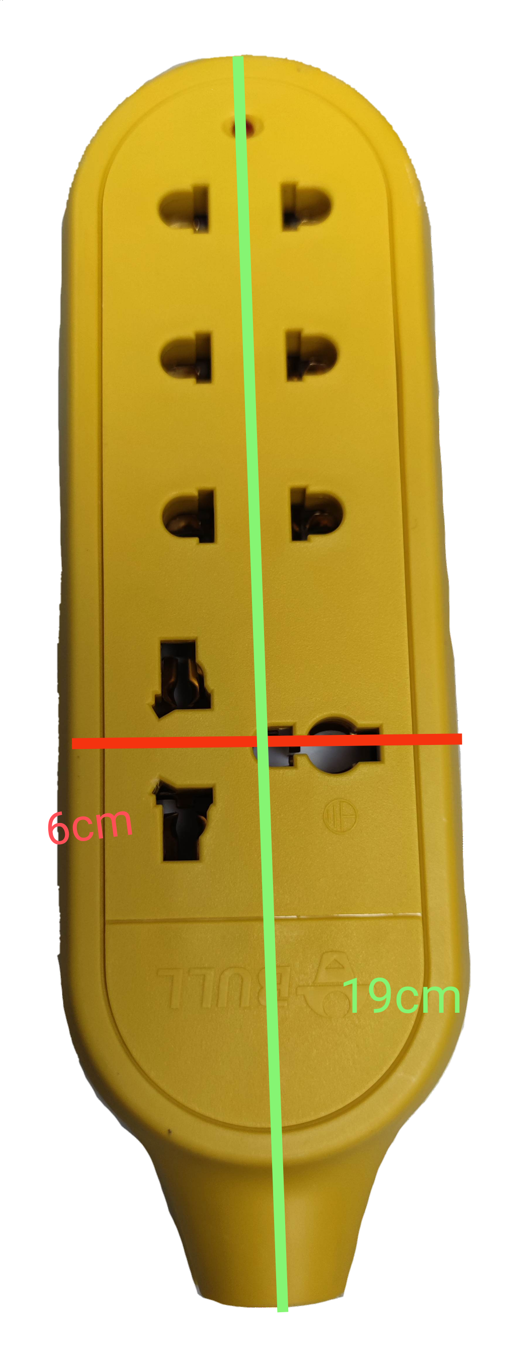 Bull 4 Gang Surface Type GNTP-C5 yellow power strip with multiple socket outlets