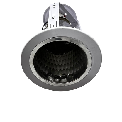 Biglite 4 inch E27 downlight fixture with white trim and reflective interior for lighting installations