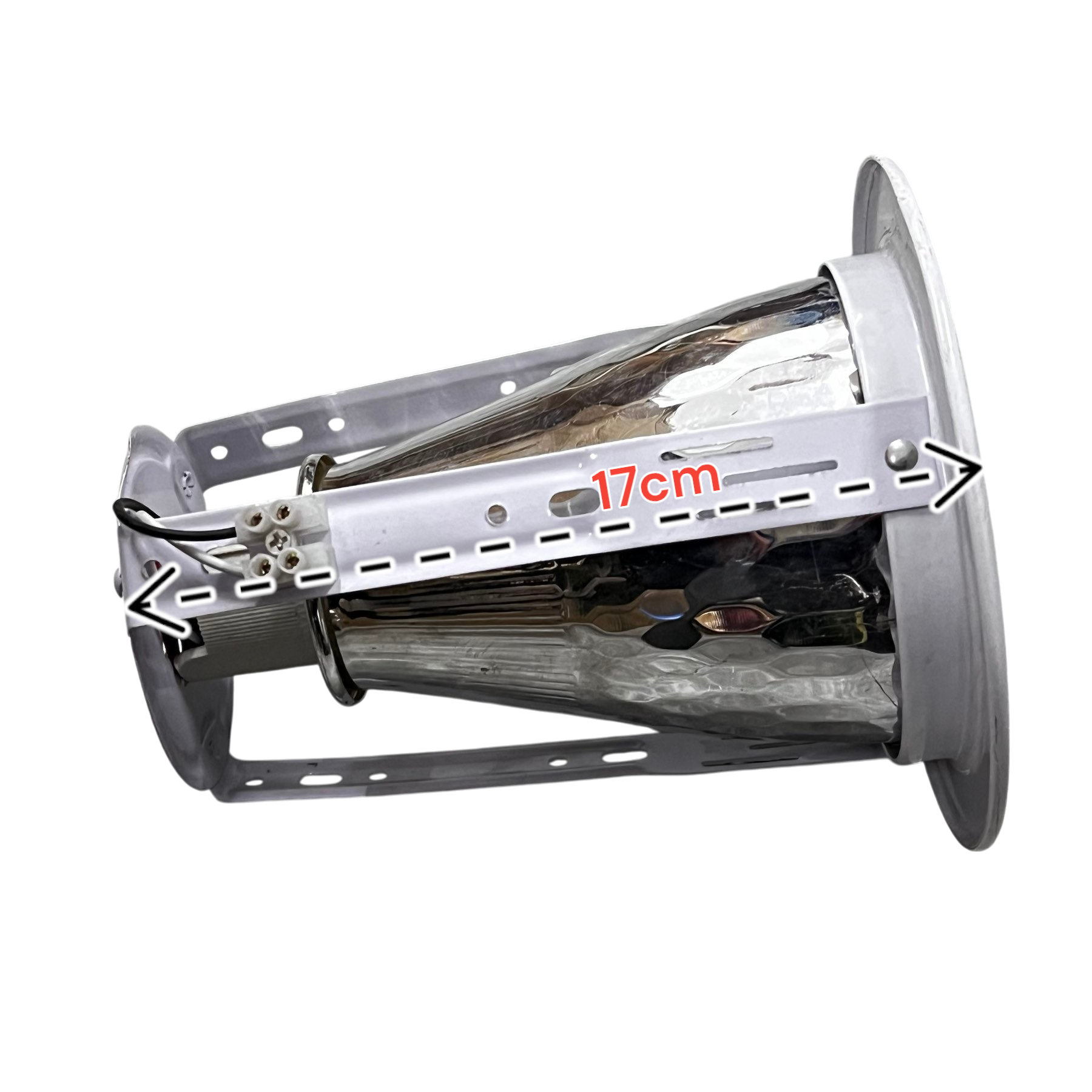 Biglite 4 inch E27 downlight fixture with adjustable metal bracket and reflective interior