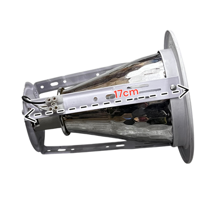 Biglite 4 inch E27 downlight fixture with adjustable metal bracket and reflective interior