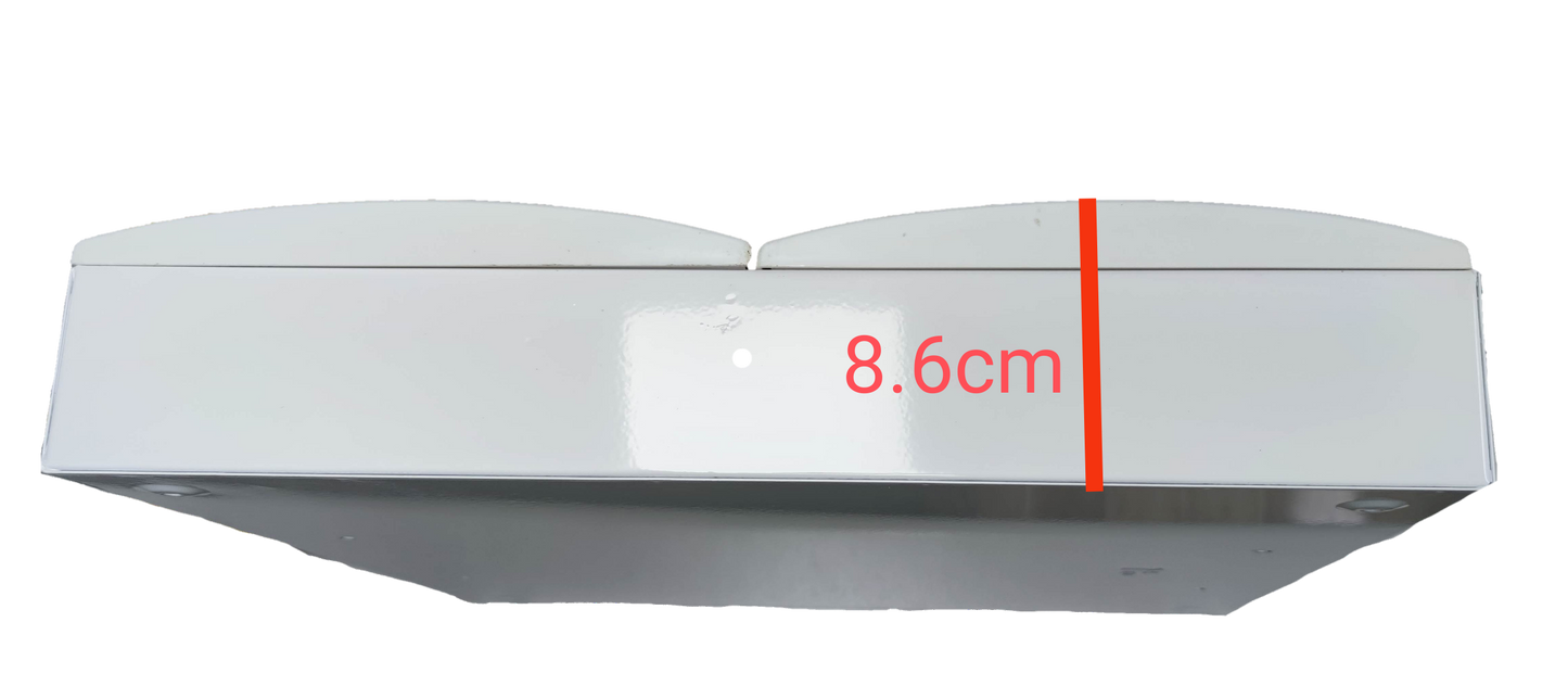 Himel & ZY 50A 1Pole Main with 31 Branches 1Pole white electrical circuitry component measuring 8.6 cm