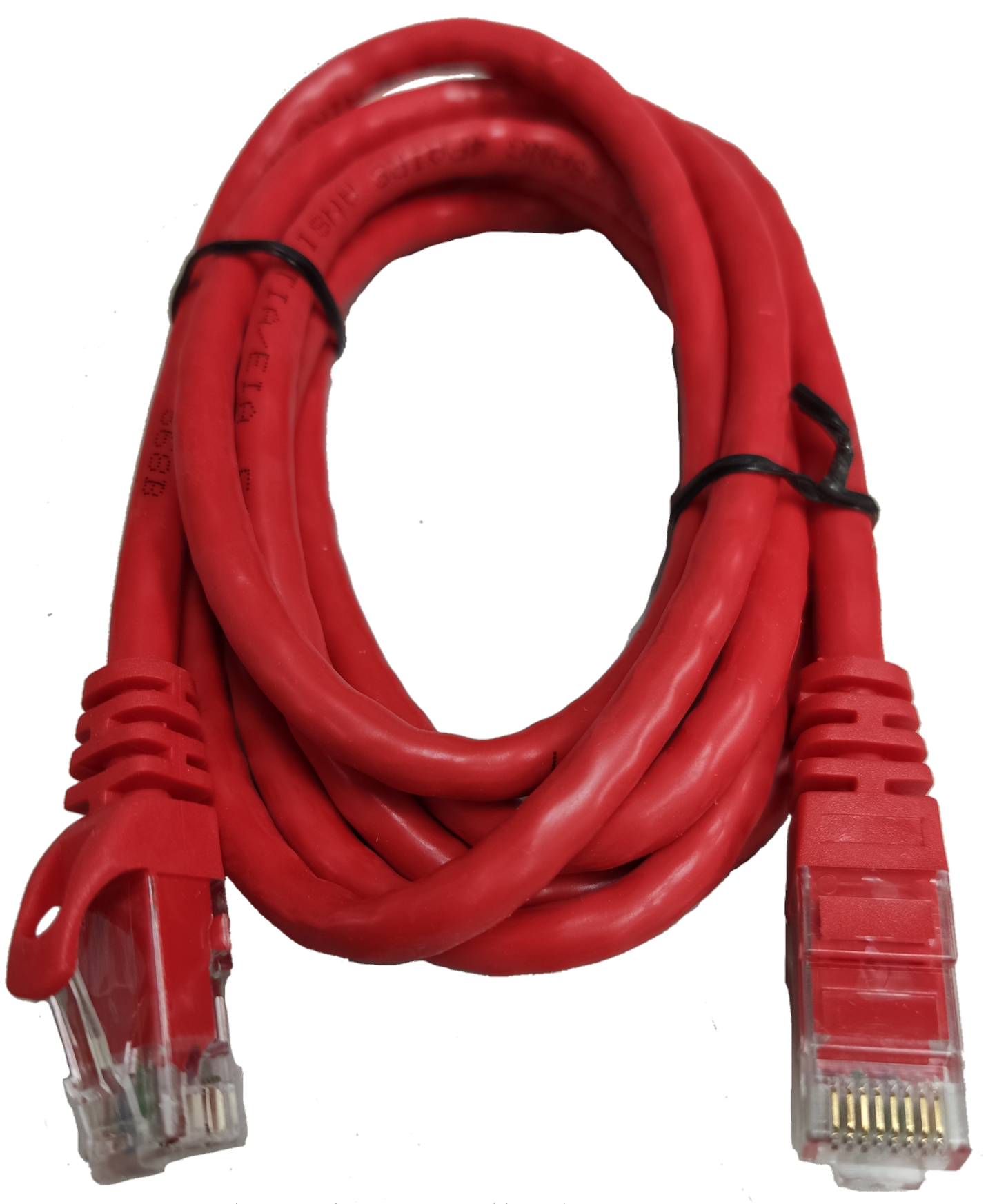 Grippes red CAT6 UTP Patch Cable 1.5 Meters with clear RJ45 connectors for network connections
