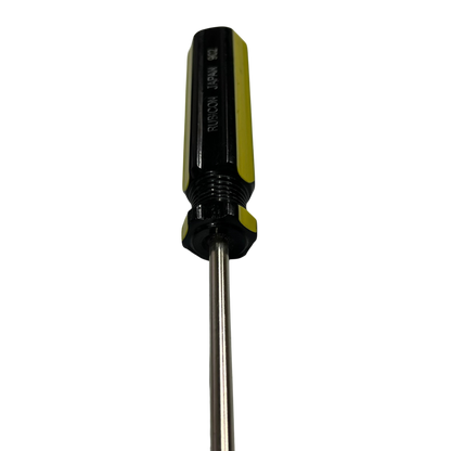 Rubicon Flat Head Screw Driver 902 150mm-5mm with black and yellow handle for precision hand tool use