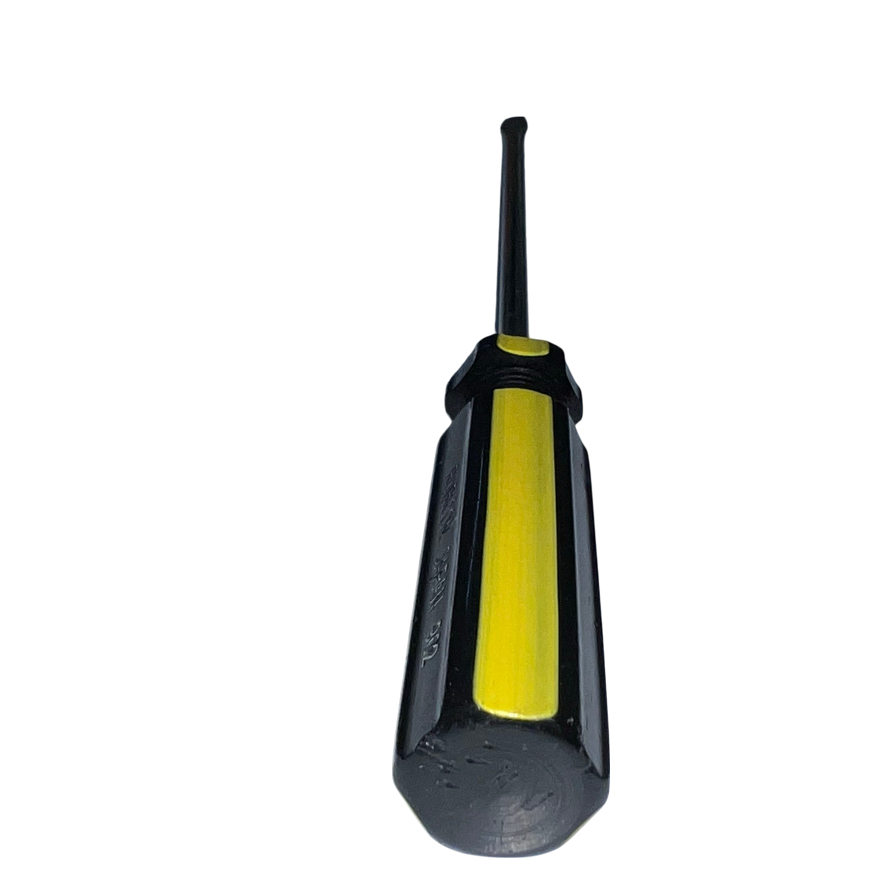 Rubicon Flat Head Screw Driver 902 150mm-5mm with black and yellow handle on black background