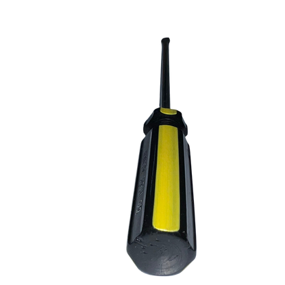 Rubicon Flat Head Screw Driver 902 150mm-5mm with black and yellow handle on black background