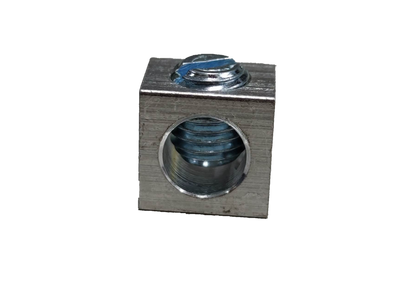 Electx Electrical Supply Mechanical Lugs 1 Hole 14mm AWG 6 square single conductor lug with screw on black background